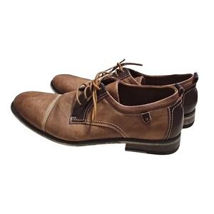Ferro Aldo Preppy Leather Oxford Dress Shoes Brown  Men 13 Clean Very Good P14